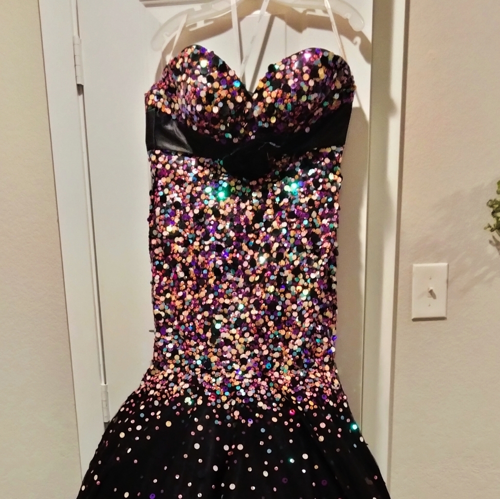 Tiffany Designs Elegant Black Gown